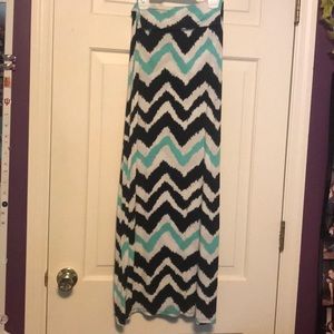 Chevron maxi skirt